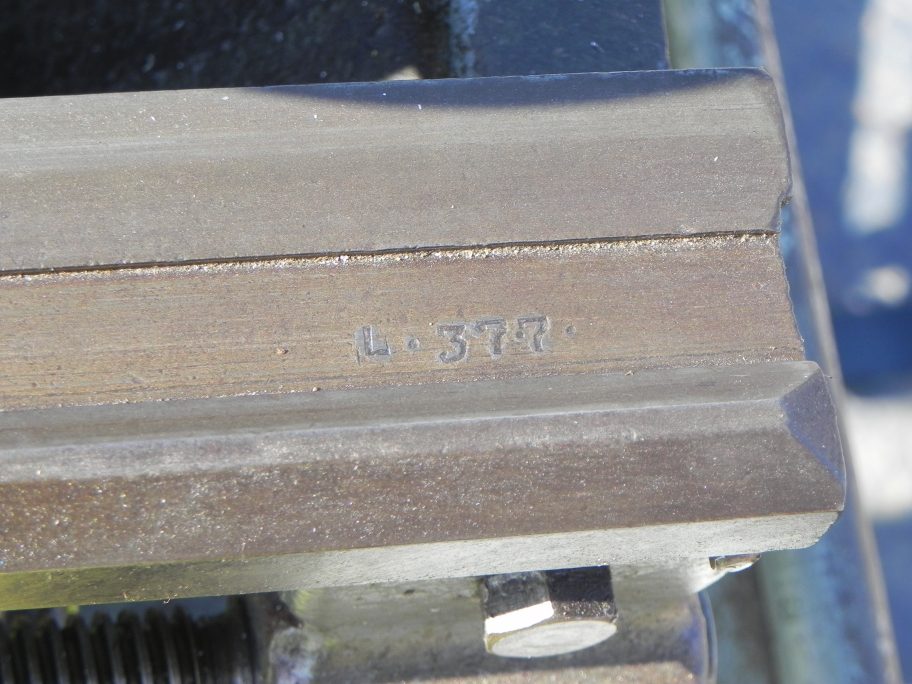 Sheldon Lathe Bed marking